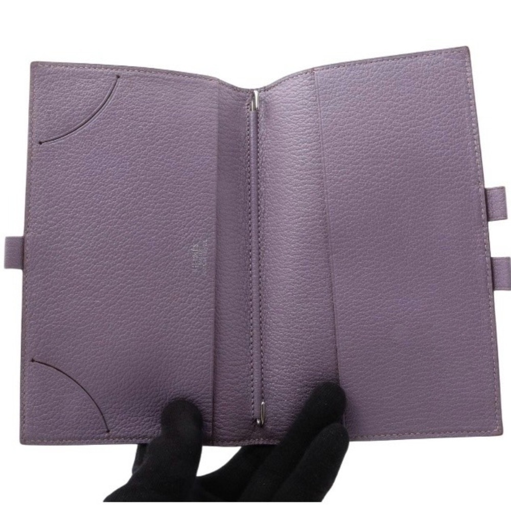 Hermes Leather Single Agenda Passport Holder Lavender - Picture 3 of 5